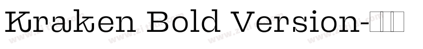 Kraken Bold Version字体转换 Kraken Bold Version字体转换